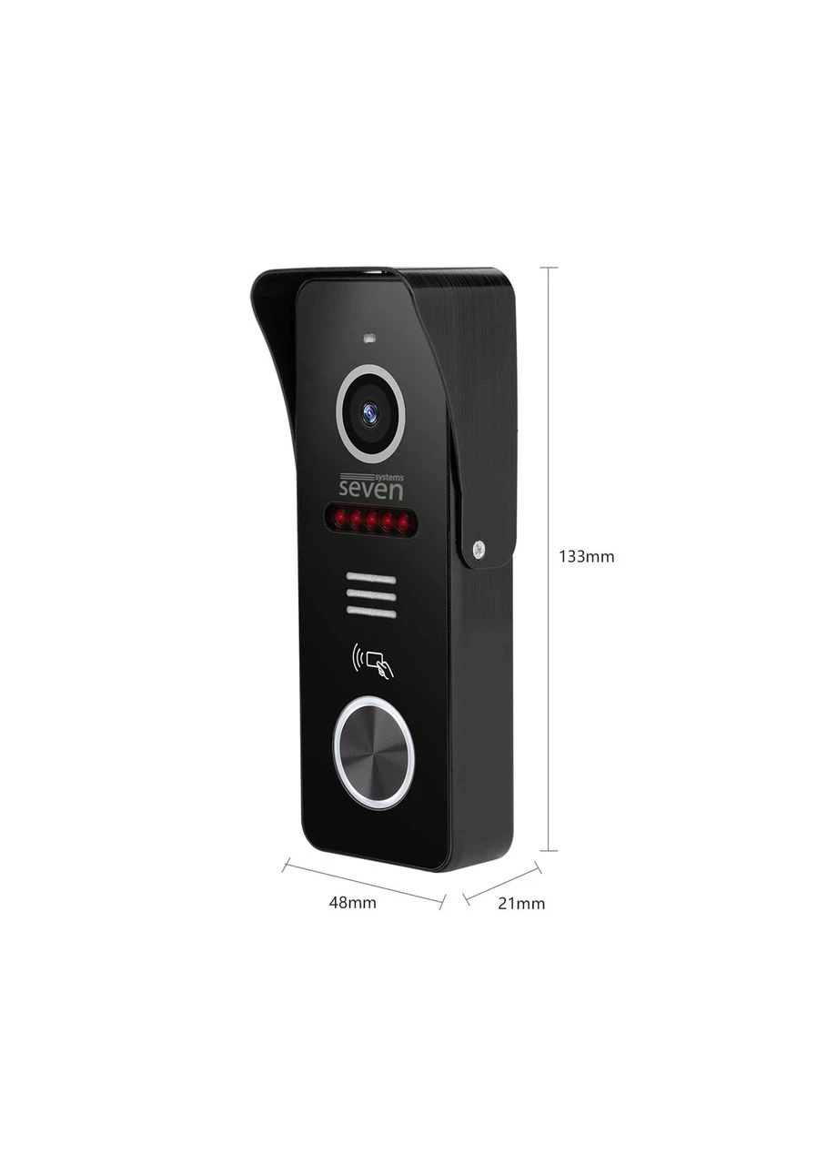Виклична панель домофону з вбудованим зчитувачем карток MIFARE SEVEN CP-7503F RFID black SEVEN Systems (300294382)