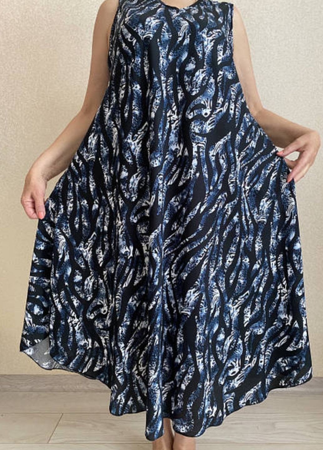 Летний женский сарафан женский Xuelixiang с абстрактным узором