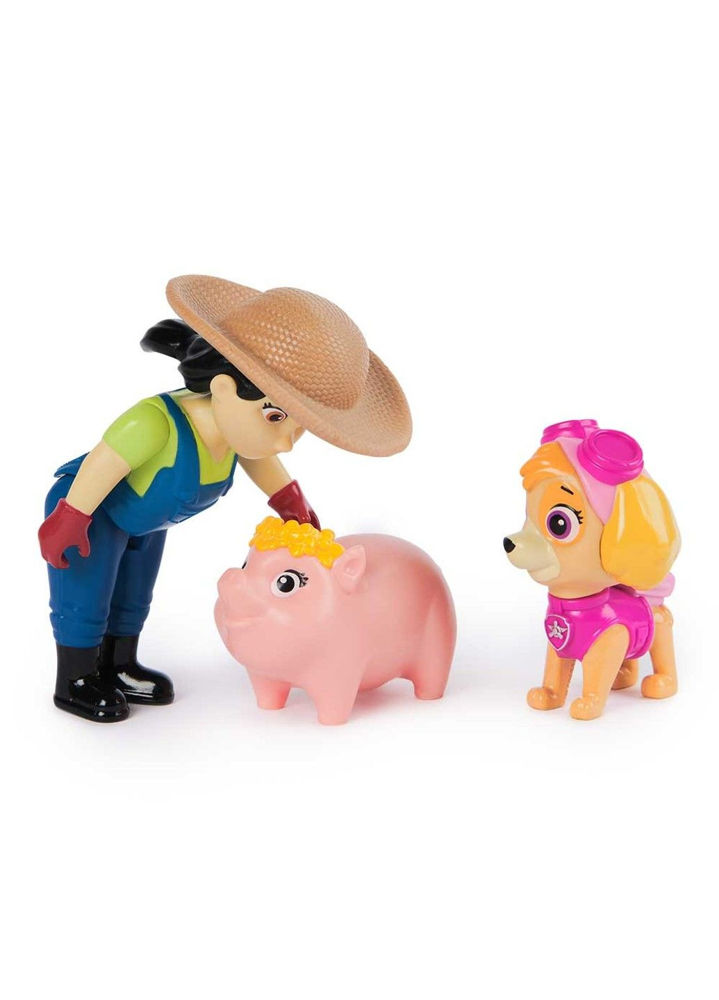 Щенок патруль: коллекционная фигурка щенка-спасителя Скай, фермера Юми и свинки Paw Patrol (331299224)