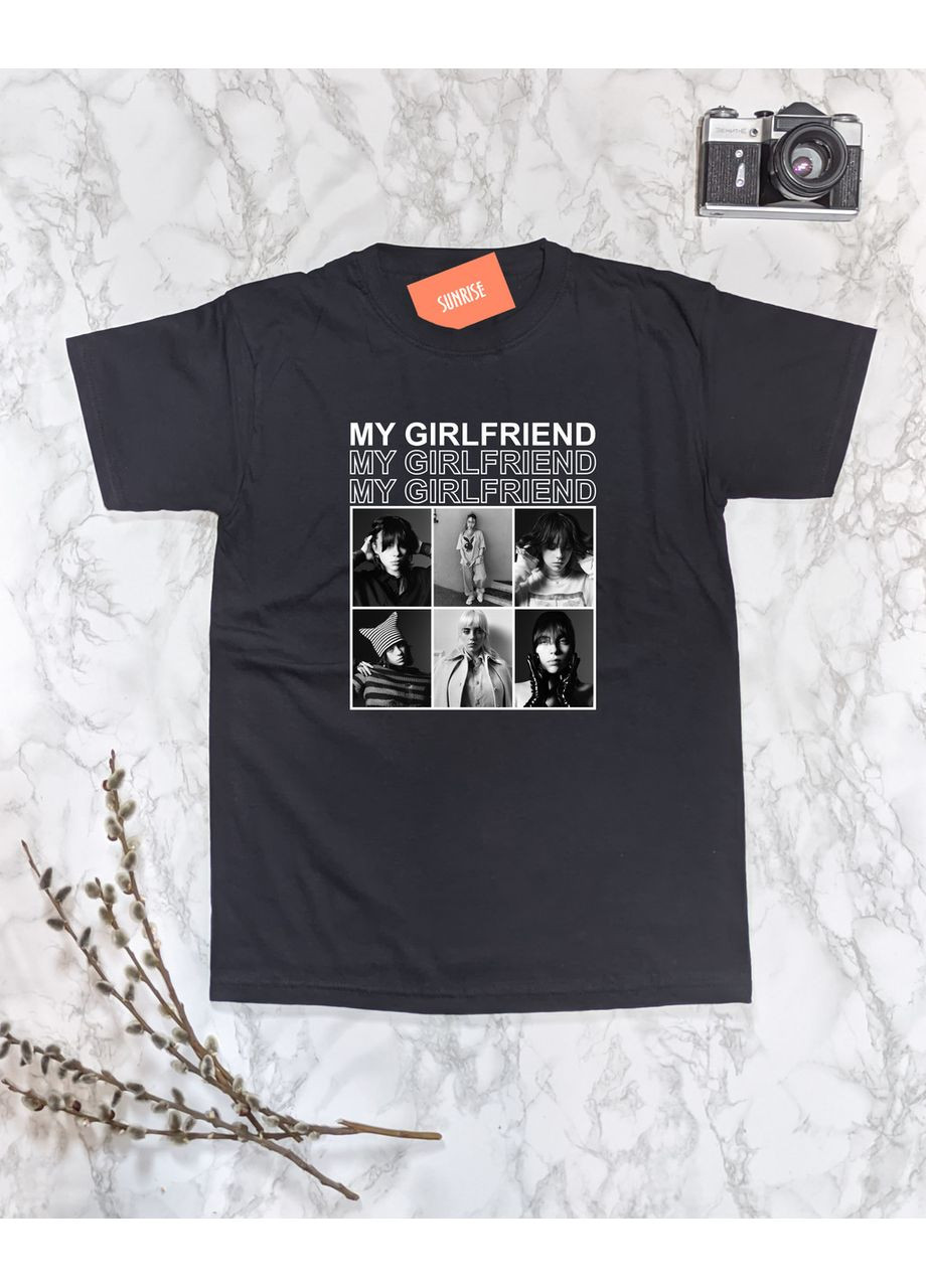 Чорна футболка чоловіча "my girlfriend (фотографії вашої другої половинки)" s No Brand Футболка