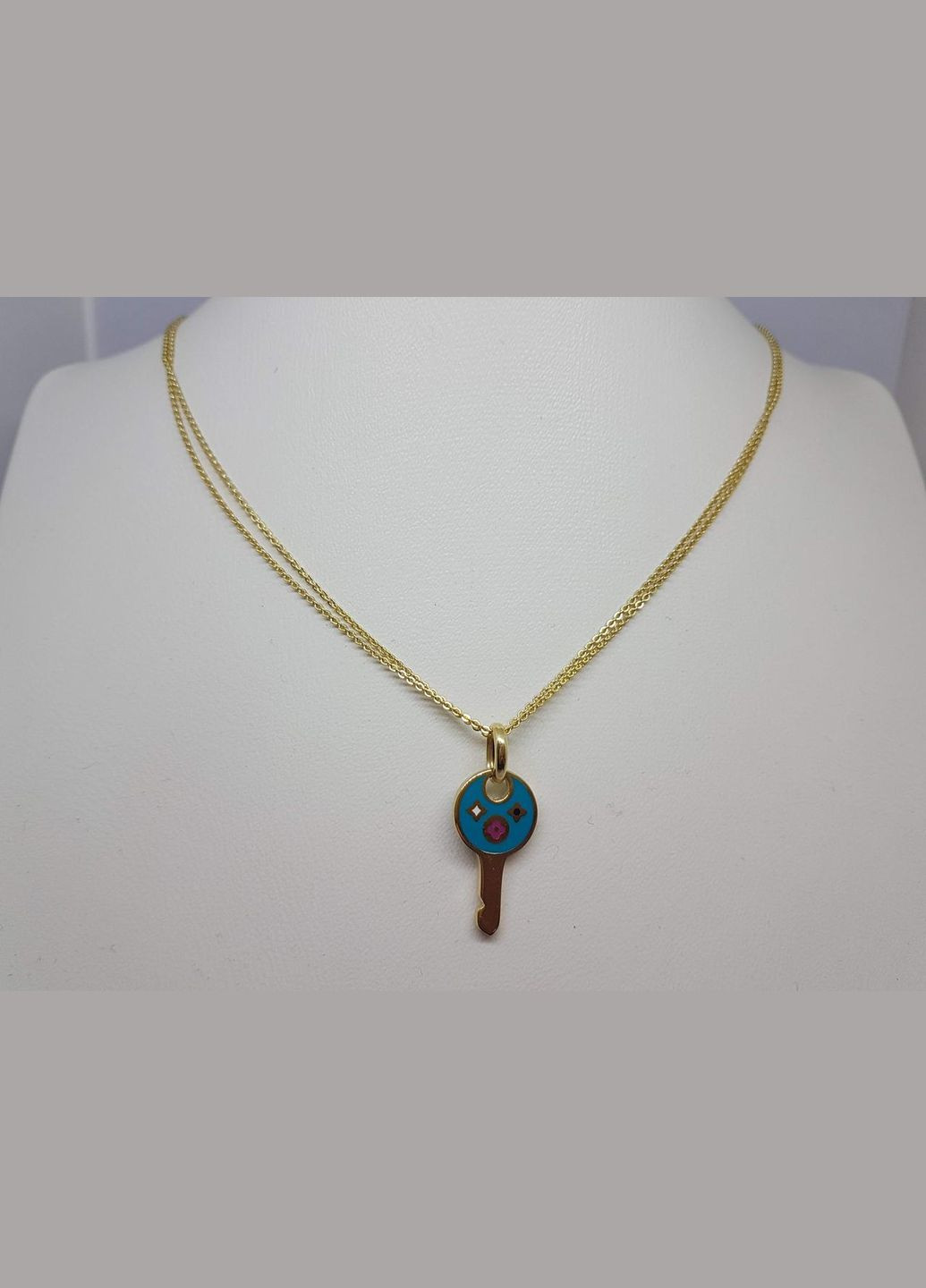 Золоте кольє з емаллю. 350901ЖЕС 45 Столична Ювелірна Фабрика (289369989)