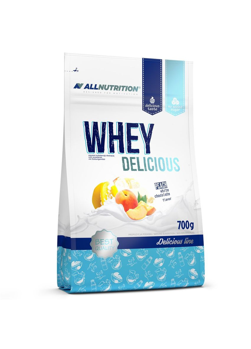Протеин для набора мышечной массы Whey Delicious 700g шоколадный вкус Allnutrition (367957197)
