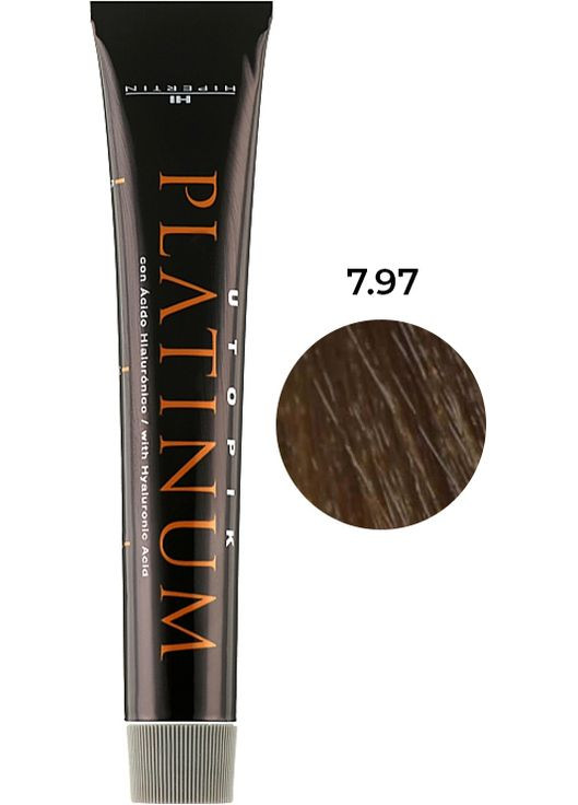 Крем-фарба для волосся №7.97 блонд тютюново-коричневий Platinum, 60 мл Hipertin (335263919)
