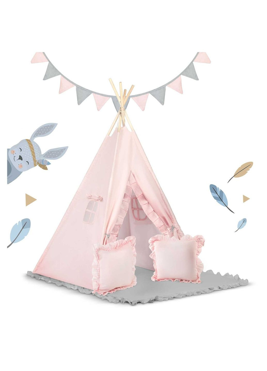 Вигвам детский NK-406 светло-розовый. Nukido (332202184)