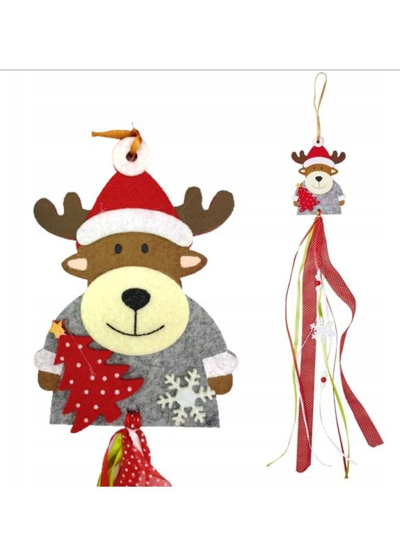 Іграшки на ялинку Санта Клаус з фетра на прищіпці 6 шт Livarno home (370796368)