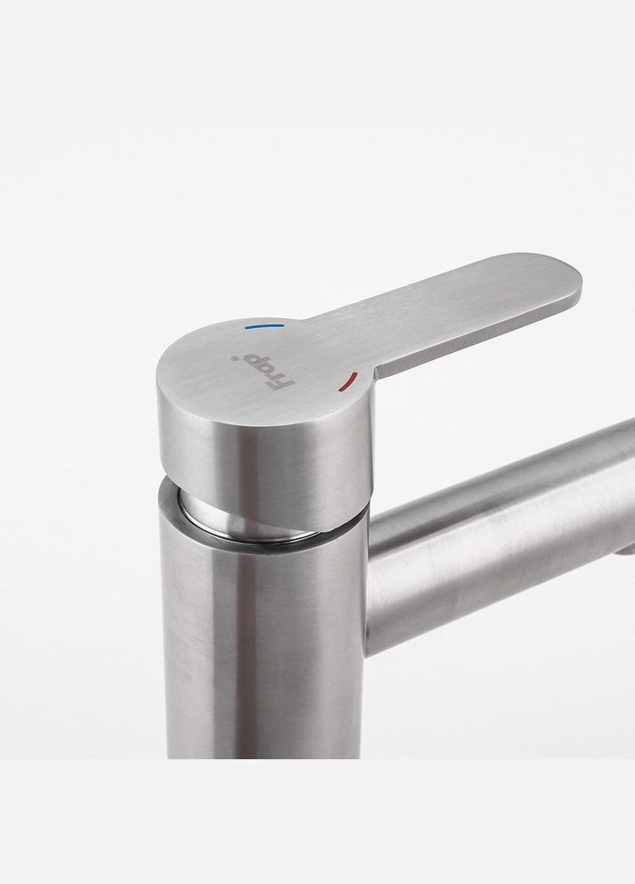 Смеситель для умывальника F10801-2 высокий, нержавеющая сталь Frap (316088999)