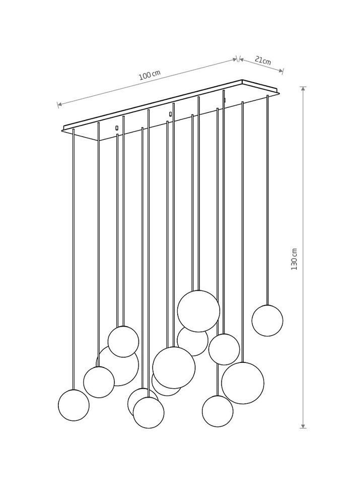 Подвесной светильник, люстра 11408 Snowball XIV G9 14x12W IP20 Черный (11408) Nowodvorski (318524299)