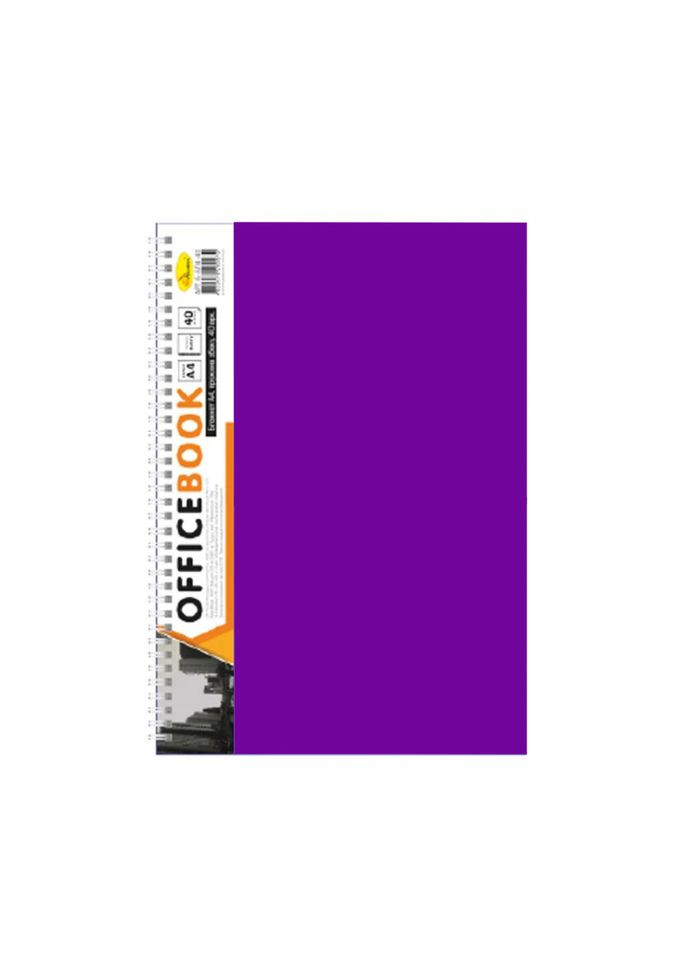 Блокнот А4 Б БП4 40, 40 листів, пружина збоку Фіолетовий Апельсин (363206763)