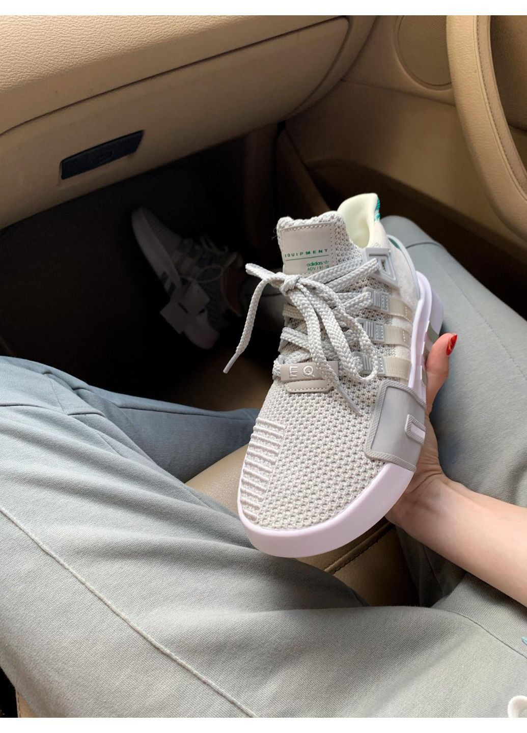 Сірі Осінні кросівки чоловічі adidas equipment adv grey green адідас No Brand