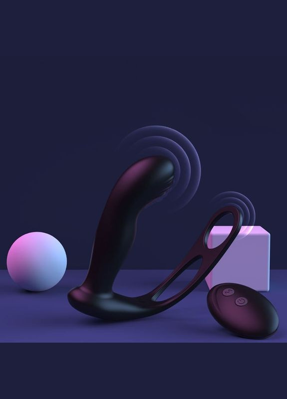 Вібромасажер простати з подвійним ерекційним кільцем, масажер для чоловіків, лікування простатиту чоловічий вібратор No Brand (314874617)