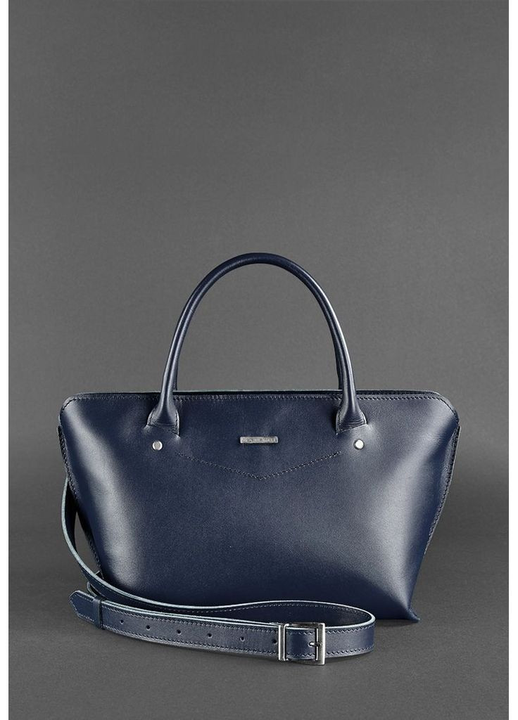 Женская кожаная сумка Midi темно-синяя BlankNote (348359121)