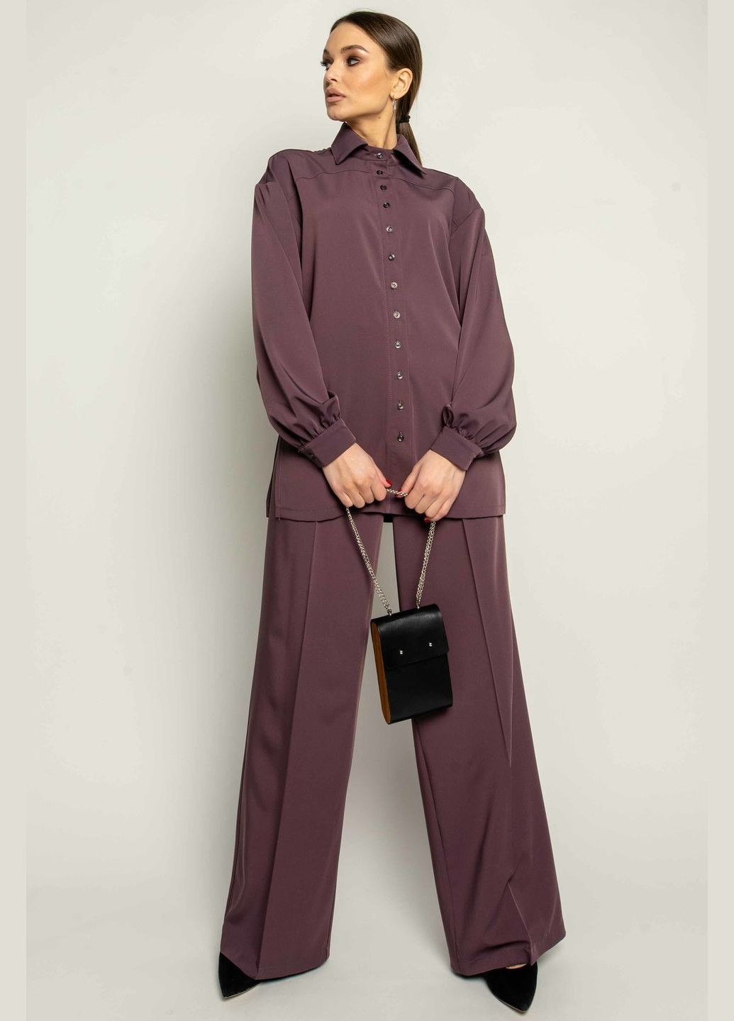 Фиолетовая повседневный рубашка RiMari