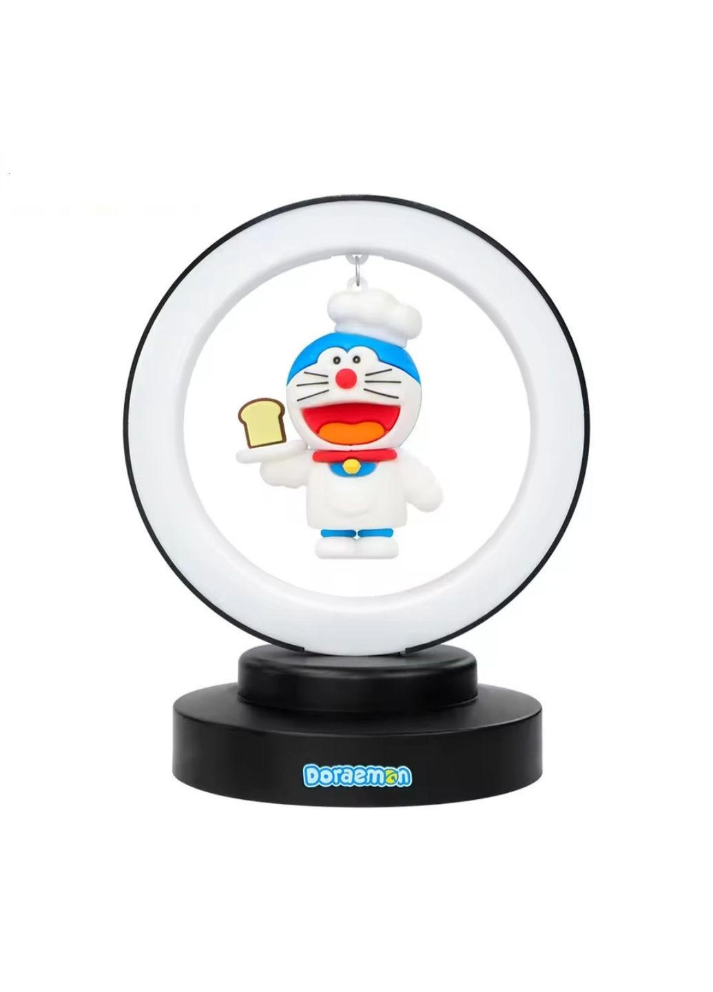 3D светильник Doraemon в форме кольца с фигуркой повара и цветной RGB-подсветкой No Brand (346440168)
