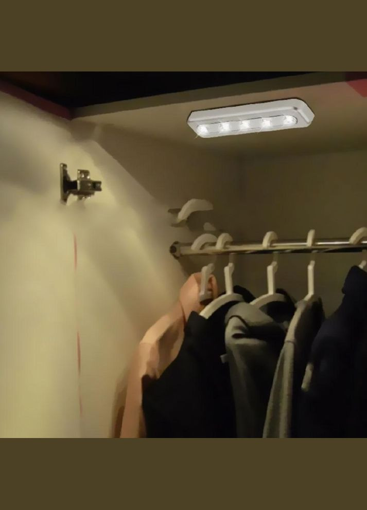 Світлодіодний настінний ліхтарик на батарейках білий (OK0036_1) No Brand (315885377)