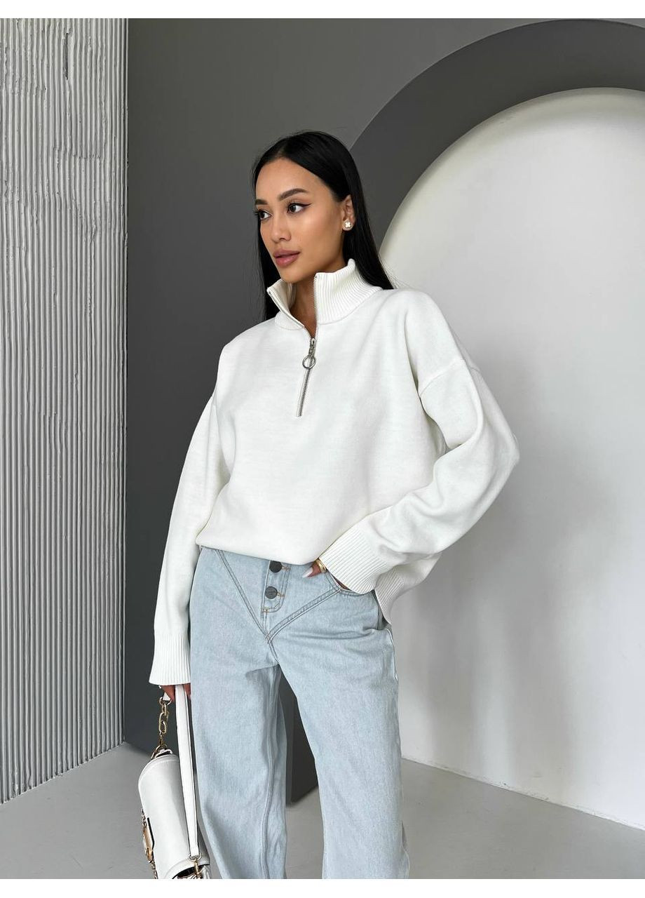 Молочный демисезонный свитер женский KaraMix