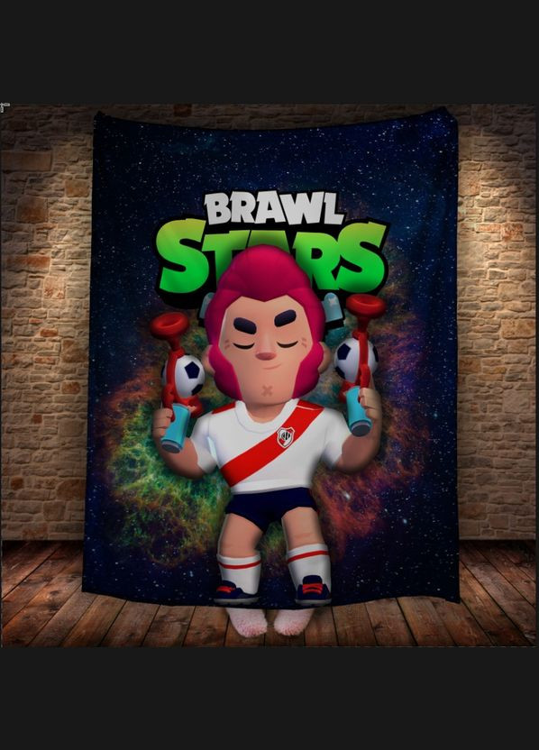 Плед с 3D-принтом на тему Brawl Stars Герои Бравл Старс - Плед с 3D-принтом на тему Brawl Stars Герои Бравл Старс Перша Креативна мануфактура PERFECTUS Плед (301870618)