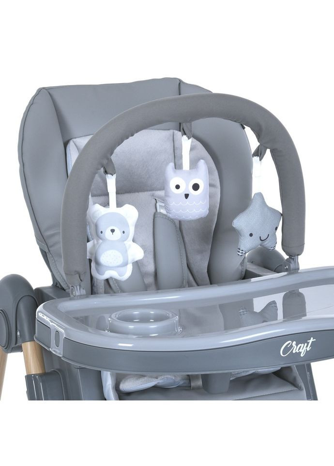Стульчик для кормления CRAFT ME 1115-W Gray, до 15 кг El Camino (330637638)