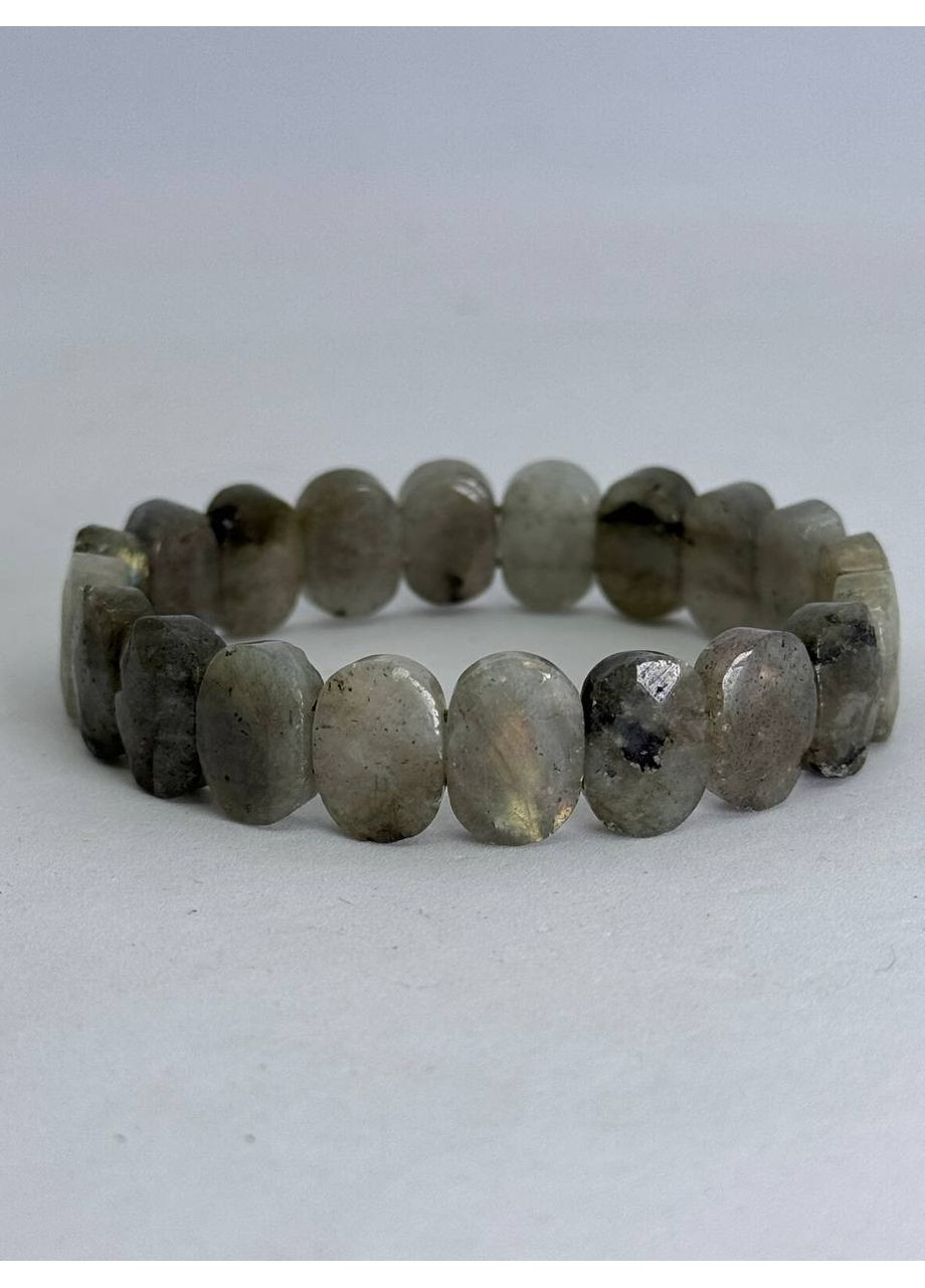 Браслет з лабрадориту 18 см Сірий No Brand (350633898)