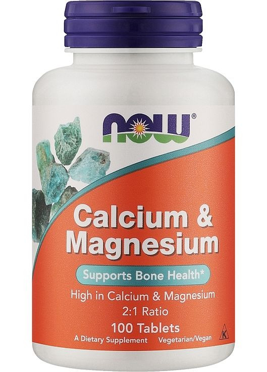 Харчова добавка "Кальцій і магній" Calcium & Magnesium 100шт (923825-34979354) Now Foods (368619635)