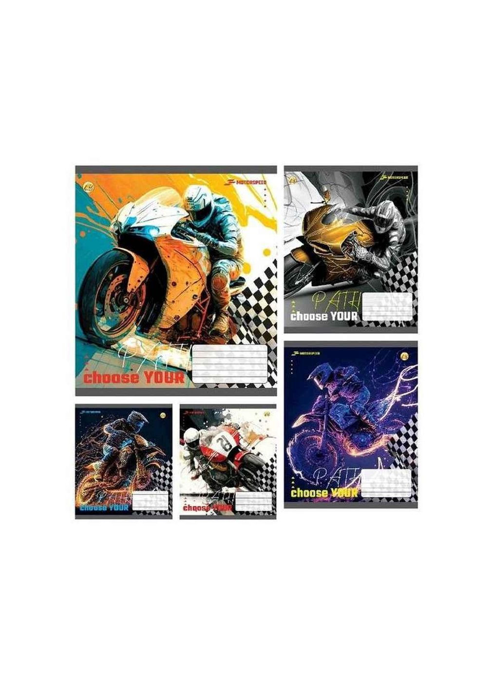 Зошит в лінію 12арк. 25 шт./пач Тверда ТЕ42112 12ЛВ Motospeed ТМ Тетрада (304264615)