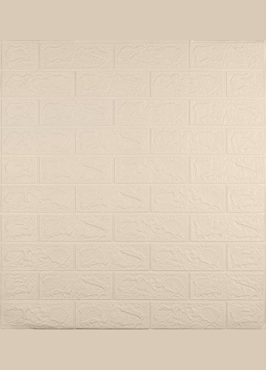 Самоклеюча 3D панель під цеглу Слонова кістка В РУЛОНІ 20Мx70СМx3м 3D Loft (360891505)