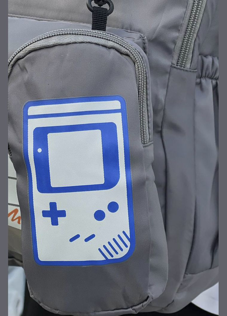 Рюкзак підлітковий для хлопчика сірого кольору Let's Shop (304971678)