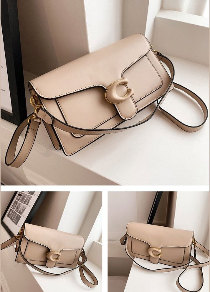 Жіноча сумка Coach 6938 крос-боді бежева No Brand (300625711)