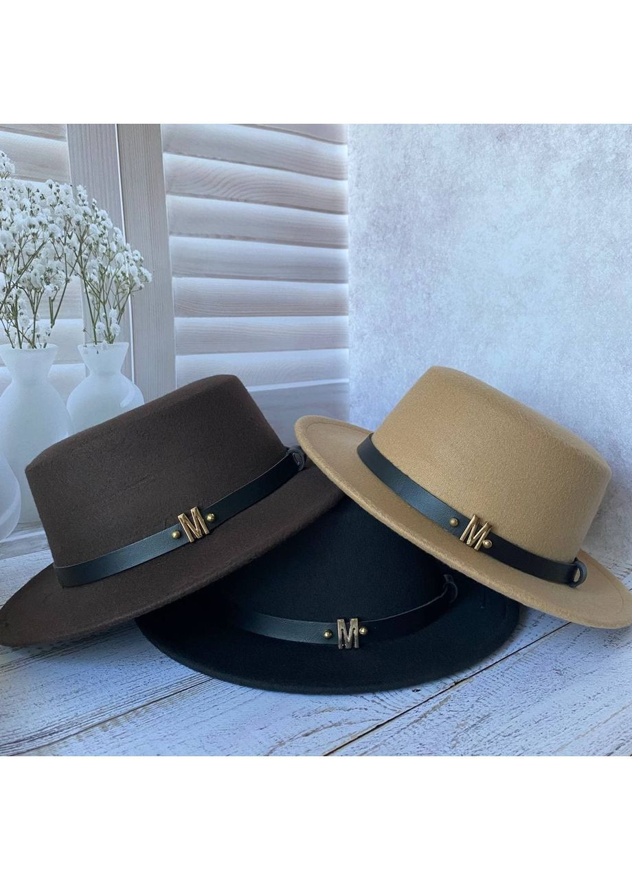 Капелюх-канотьє з ремінцем No Brand (366091408)