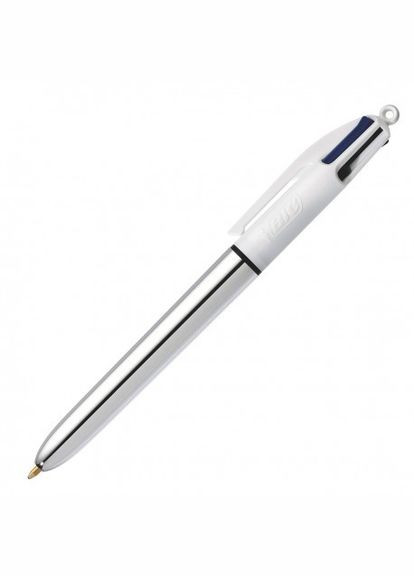 Ручка шариковая автоматическая 1,0 мм, 4 цвета в 1, 4 Colours Shine Silver Bic (292395864)
