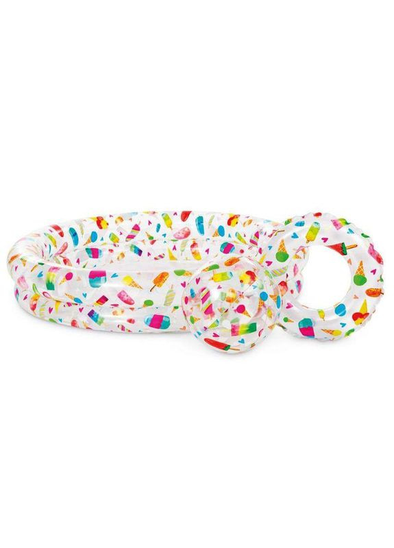 Надувний басейн "Зірочки" з м'ячем та колом (59460) Intex (362422830)