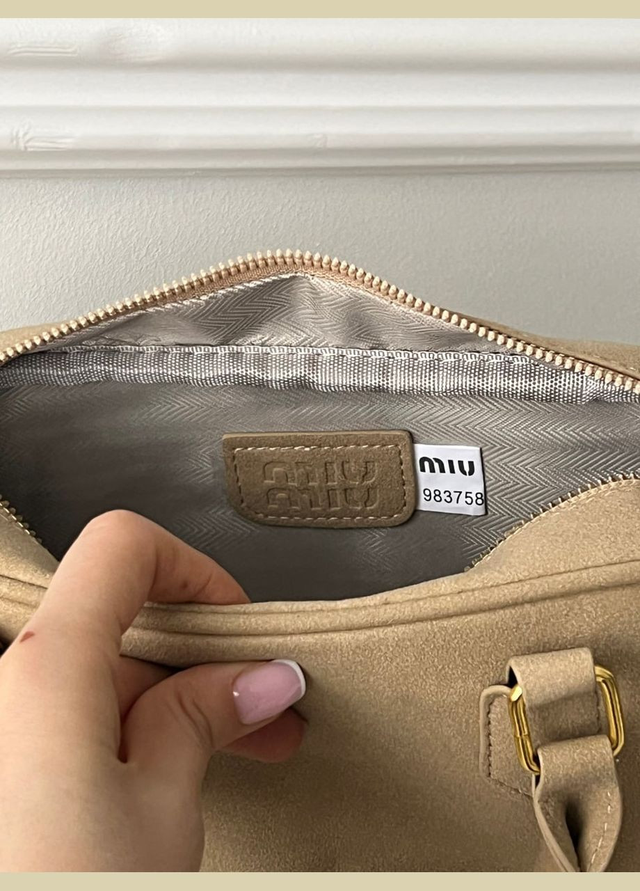 Женская сумка Miу Miу (замша бежевый) No Brand (322404540)