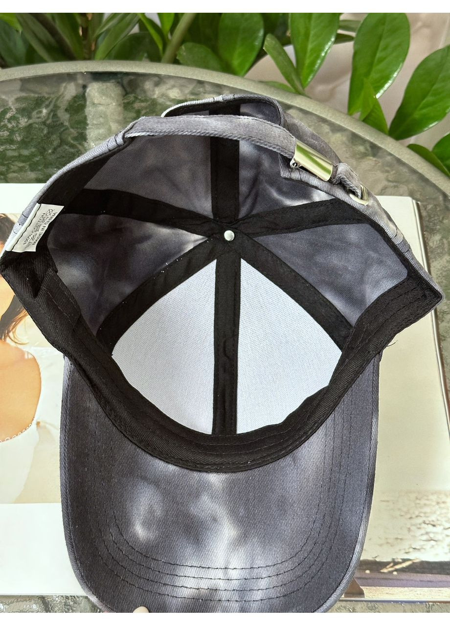 Кепка бейсболка пятнистая хлопковая стильная весенне-летняя унисекс черно-белая No Brand (350613310)