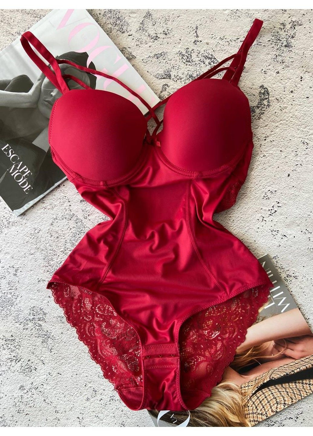 Боді жіноча червона білизна Porlloma (304999937)