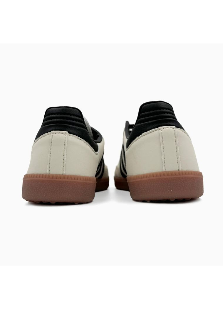 Черные демисезонные кроссовки мужские adidas samba beige black адидас самба No Brand