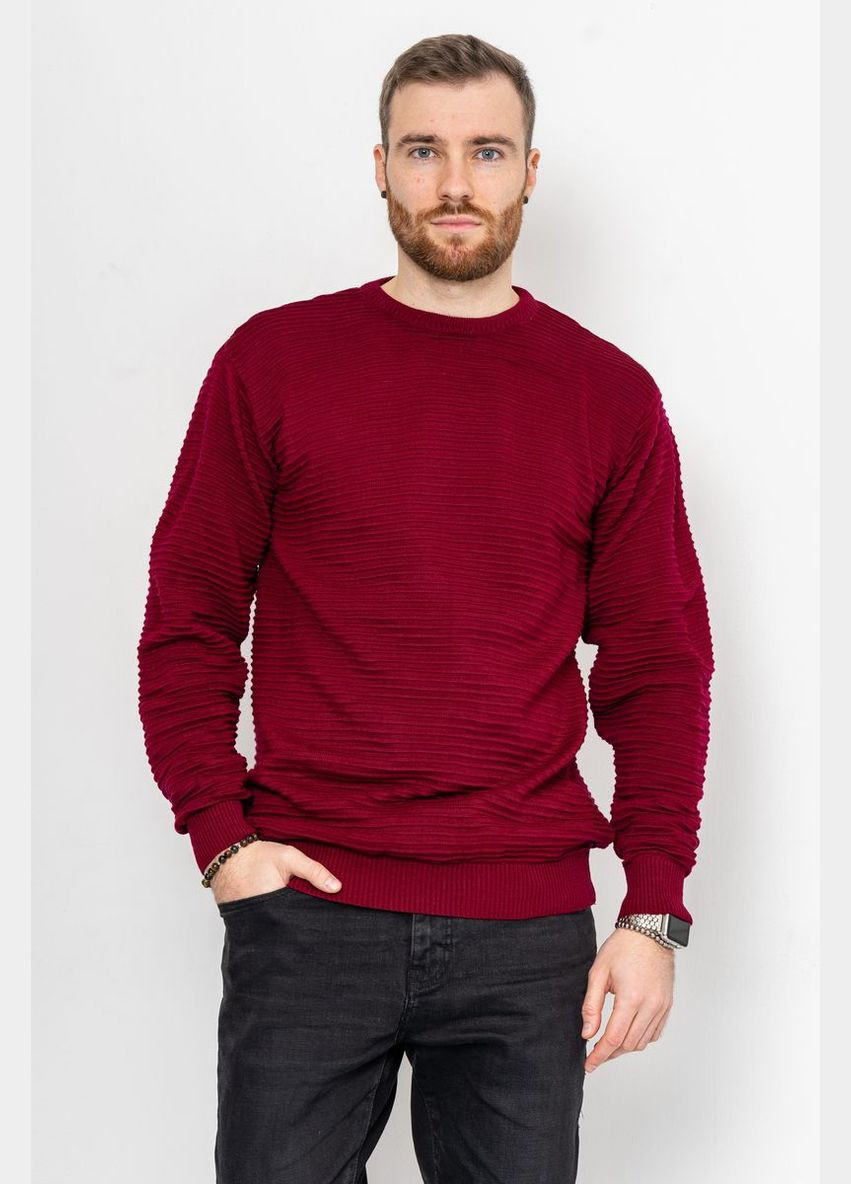 Бордовый демисезонный свитер мужской, цвет бордовый, Ager