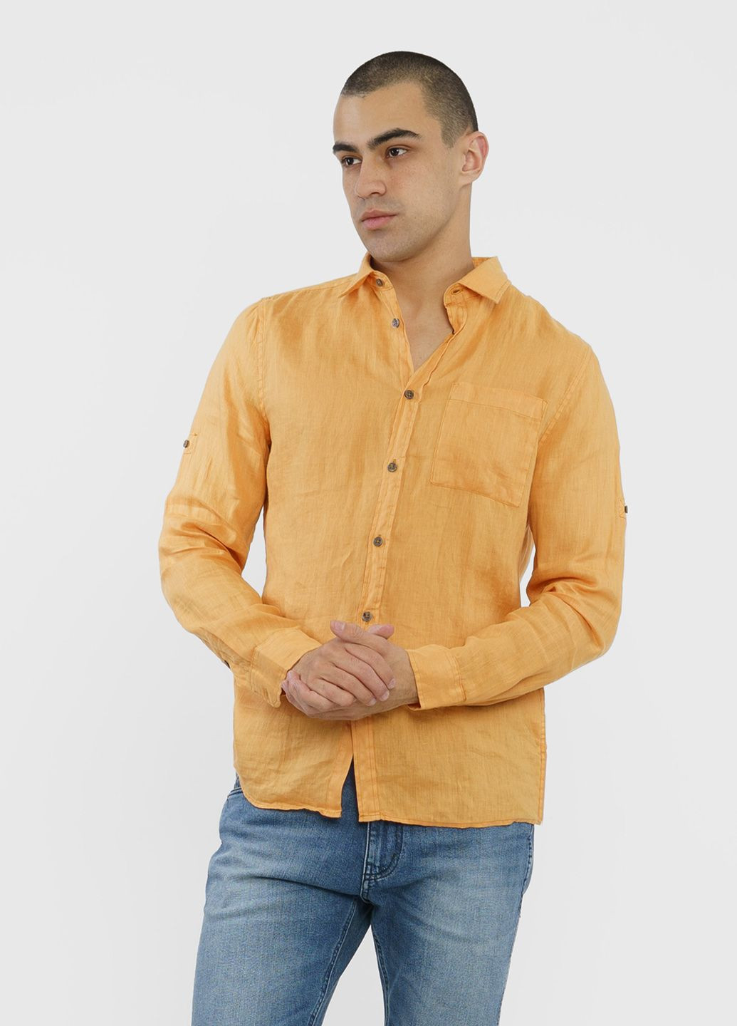 Оранжевая кэжуал рубашка Markup