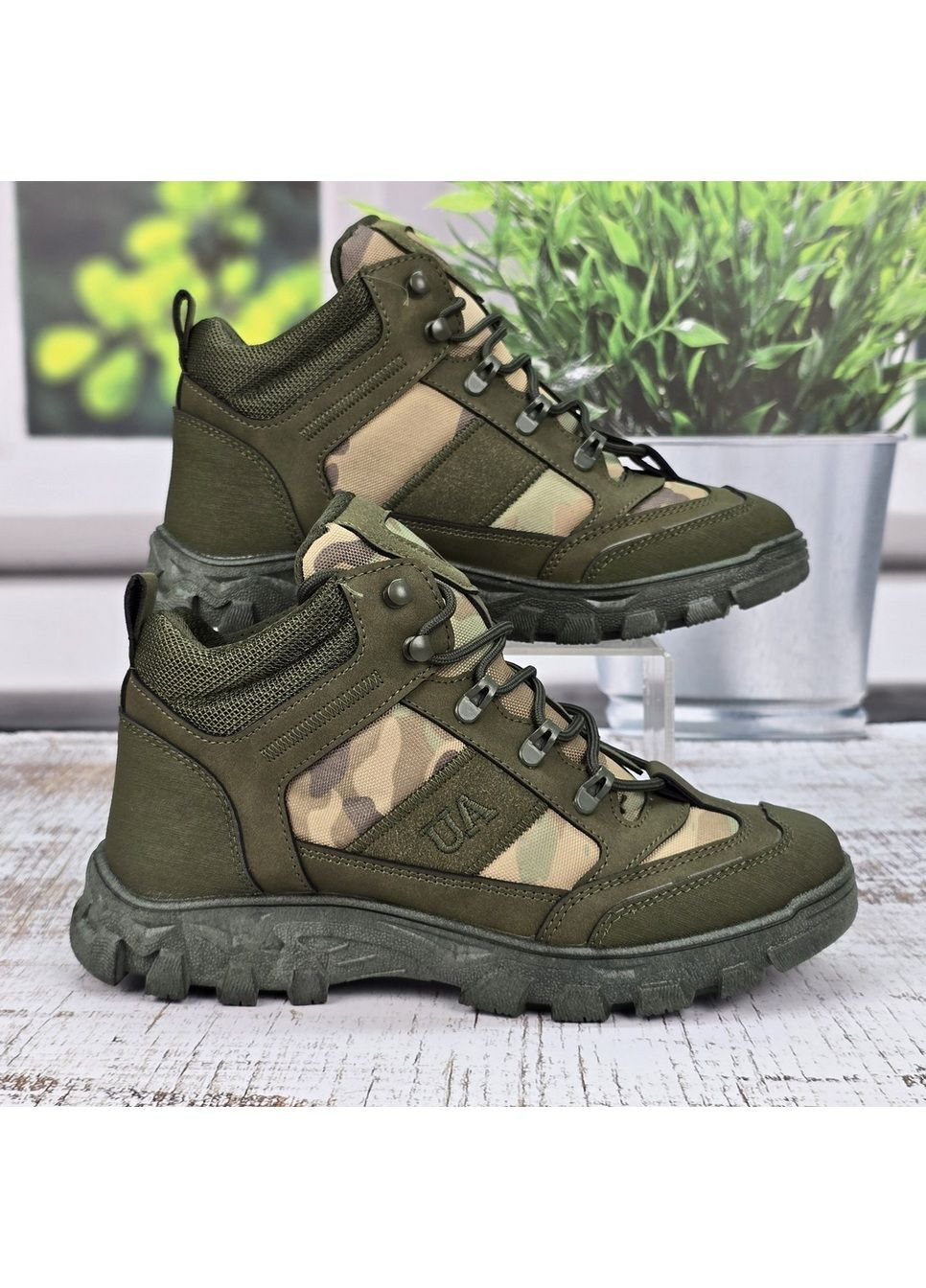 Оливковые зимние мужские зимние ботинки Dago