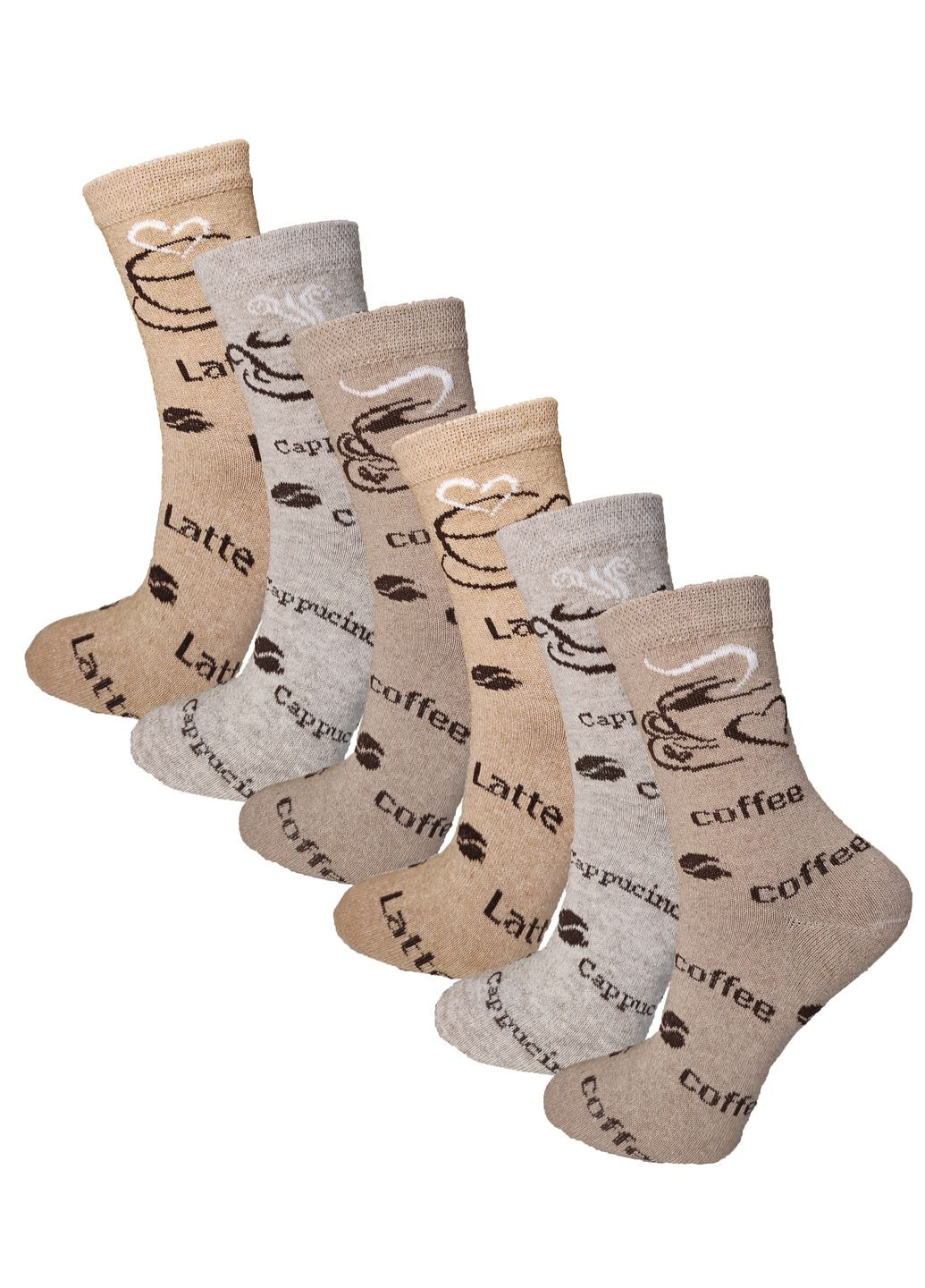 Комбіновані шкарпетки жіночі 6 пар ws 234/6 р.36-40 XTeam написи (351581649)