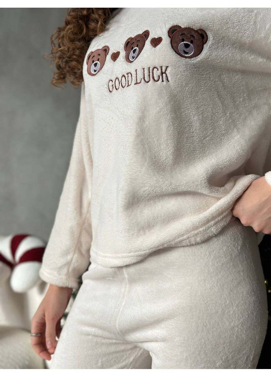 Молочная всесезон нежная плюшевая пижамка Vakko