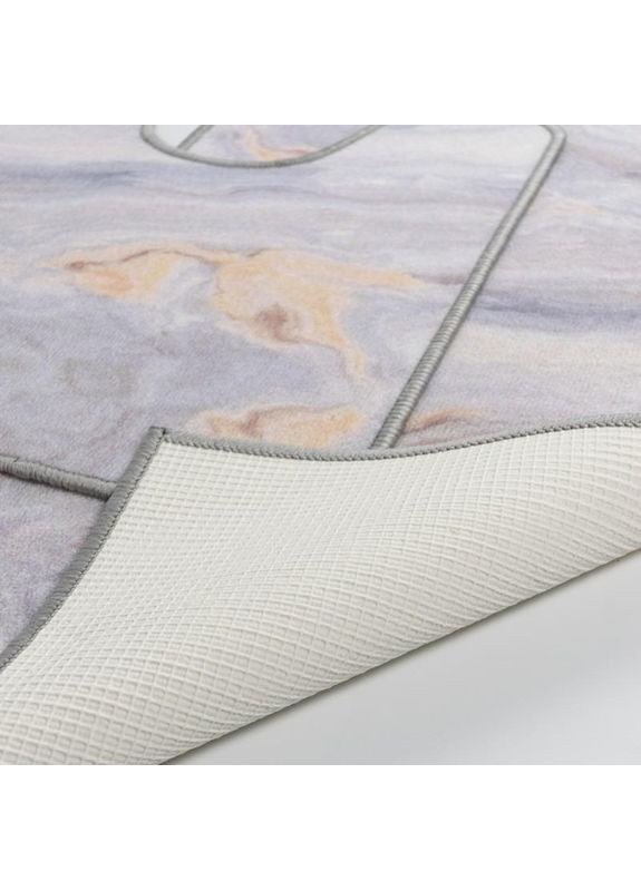 Набор коврики для ванной и туалета Print 212-2 светло-серый No Brand (364969167)