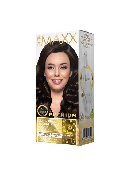 Краска для волос 5.0 Светло-коричневый 50 мл+50 мл+10 мл Maxx Deluxe (284722521)