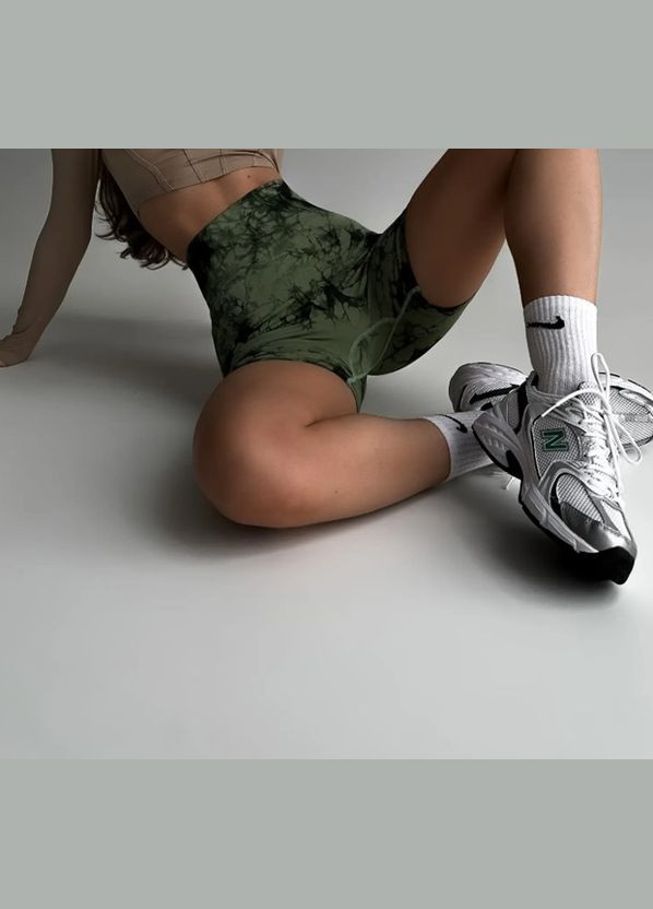 Велосипедки-шорти жіночі з пуш-ап TieDye 18683 S хакі Fashion (336873696)