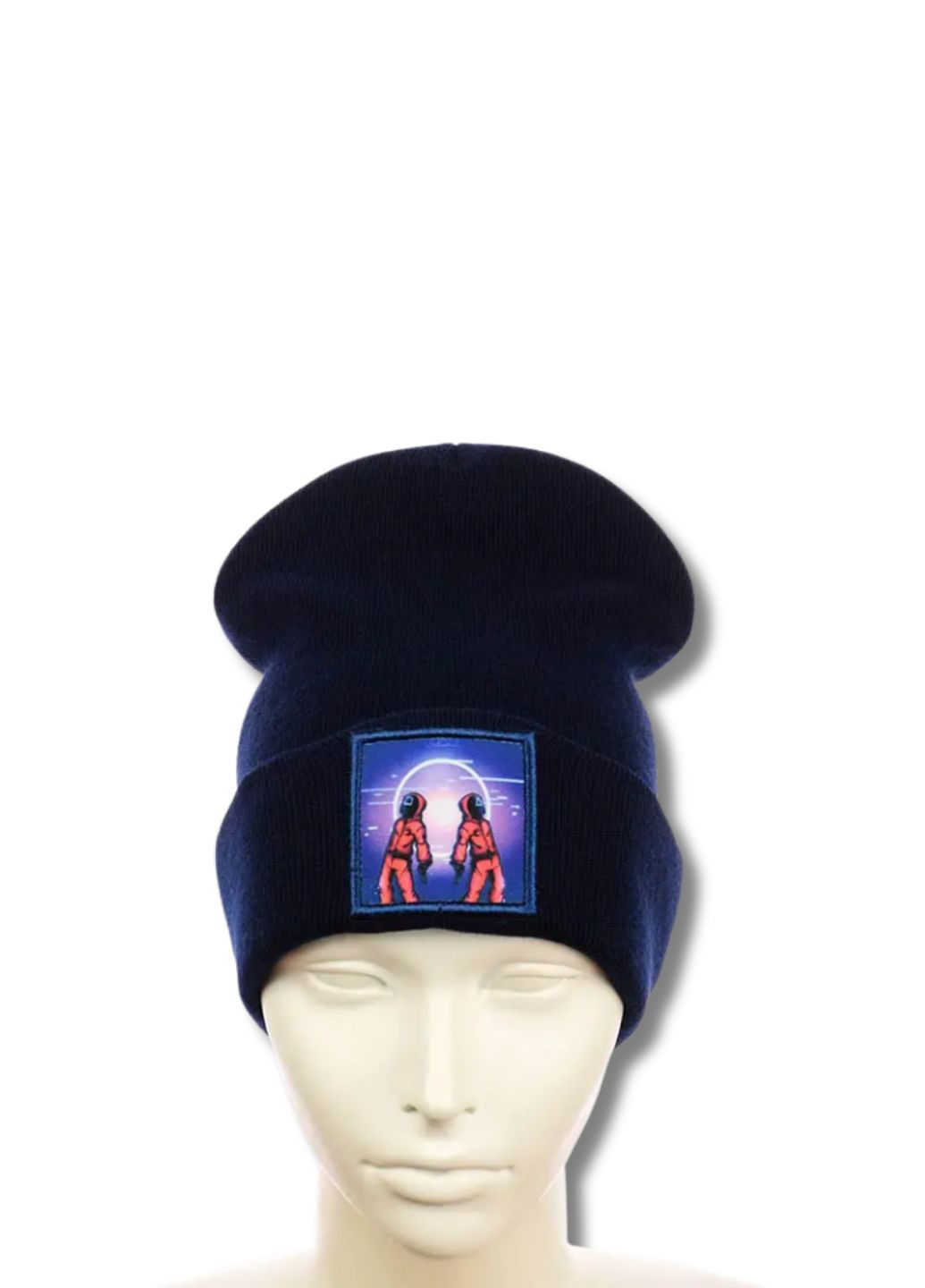 Детская демисезонная шапка бини Игра в кальмара / Squid Game No Brand Дитяча шапка біні з вишивкою (347147027)