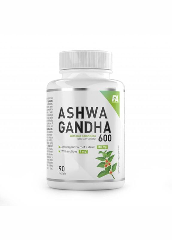 Ашваганда Ashwagandha Wellness 600 mg, 90 капсул для поддержания нервной системы Fitness Authority (334704395)