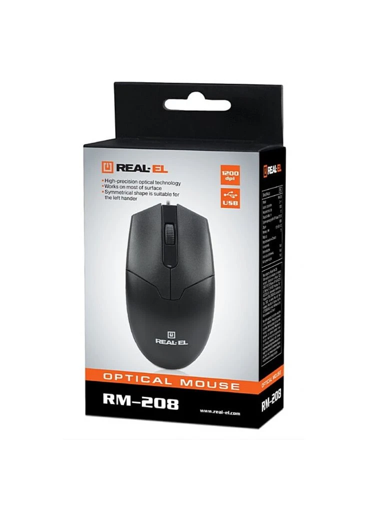 Мишка (EL123200030) Real-El RM-208 USB Black (387511034)