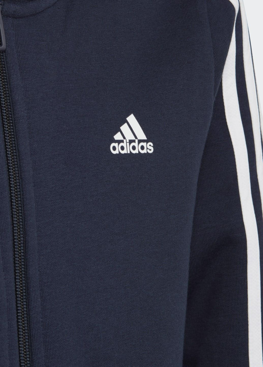 Худи Essentials 3-Stripes Fleece Full-Zip adidas (293951013)