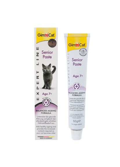 Вітаміни Expert Line Senior для котів, старше 7 років, 50 г (*) GimCat (322592134)