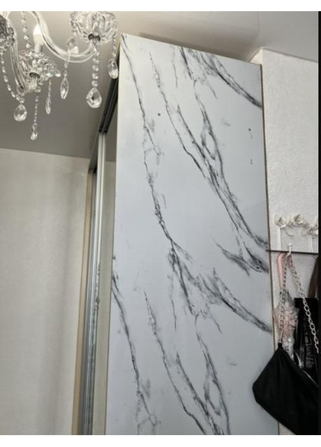 Вінілова самоклеюча плівка під білий мармур для кухні та меблів 2 м × 60 см водостійка 5 шт (2104618890) No Brand (371631729)