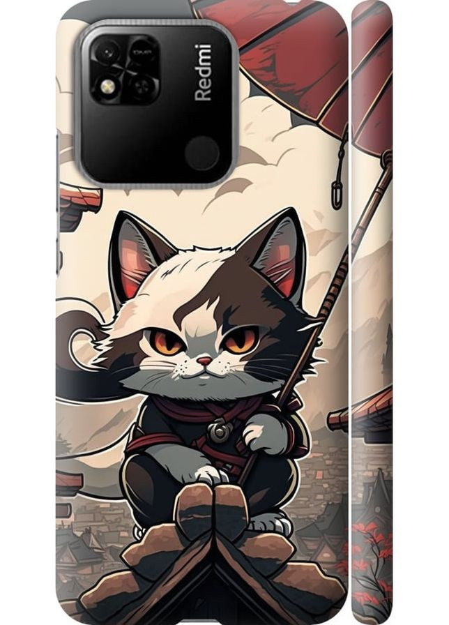 3D пластиковый матовый чехол 'Япония - кот на крыше' для Endorphone Xiaomi Redmi 10A (278237069)