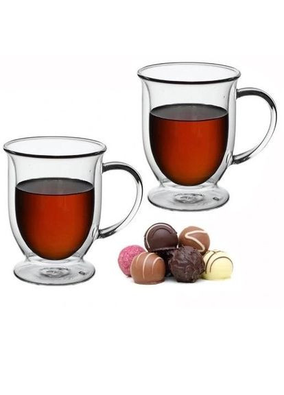 Набор чашек с двойными стенками KM-9014 370 мл 2 шт Kamille (348168361)